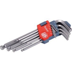 L-klíče IMBUS, sada 9 ks, 1,5-10 mm, s kuličkou